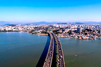 Região continental da ilha de Florianópolis